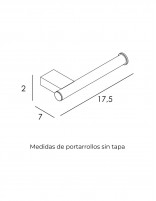 Croquis Portarrollo oro cepillado sin tapa