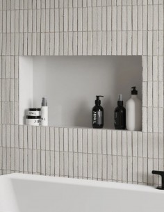 Detalle Hornacina para baño rectangular blanco MANILLONS