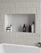 Detalle Hornacina para baño rectangular blanco MANILLONS