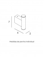 Croquis Percha oro cepillado