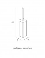 Croquis Escobillero de suelo oro cepillado