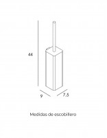 Croquis Escobillero de pared oro cepillado