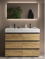Conjunto baño de 120 - detalles negros Bequia Metal Veneto de Salgar