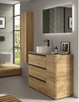 Conjunto baño encimera 3 cajones + 1 puerta detalle