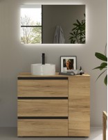 Conjunto baño encimera 3 cajones + 1 puerta Bequia Metal de Salgar