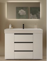 Conjunto baño 3 cajones + 2 puertas blanco