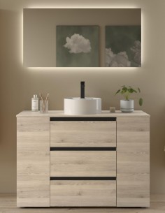 Conjunto sobre encimera 2 puertas + 3 cajones Bequia Metal de Salgar 2