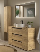 Conjunto sobre encimera 2 puertas + 3 cajones detalle