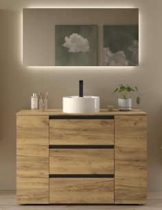 Conjunto sobre encimera 2 puertas + 3 cajones Bequia Metal de Salgar