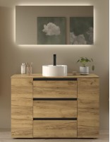 Conjunto sobre encimera 2 puertas + 3 cajones Bequia Metal de Salgar