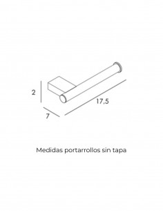 Portarrollo cromo sin tapa 2