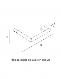 Barra de sujeción ángulo cromo 2