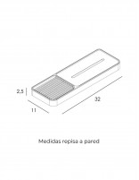 Croquis Repisa de ducha a pared bronce