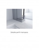 Mampara fijo más abatible modelo AMINA detalle perfil