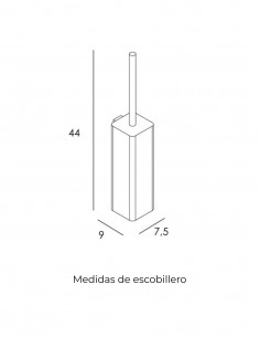 Escobillero de pared bronce 2