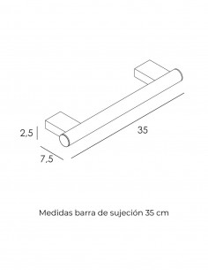 Barra de sujeción 35 cm bronce 2