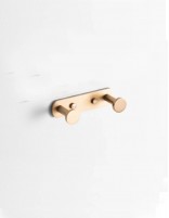 Perchero doble bronce