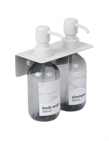 Dispensador de jabón doble blanco