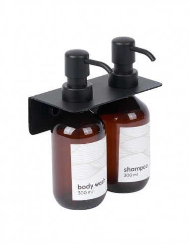 Dispensador de jabón doble negro