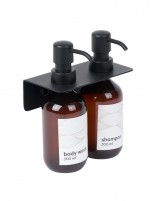 Dispensador de jabón doble negro