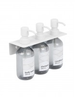 Dispensador de jabón triple blanco
