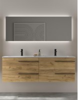 Conjunto baño 160 suspendido - YARA con tiradores negros de Salgar