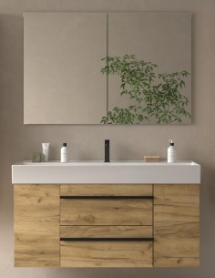 Conjunto cajones + puertas - BORN 120 cm. con tiradores negros de Salgar