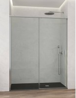 Mampara de ducha fija y corredera freno amortiguado