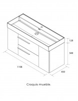 Conjunto puertas + cajones croquis