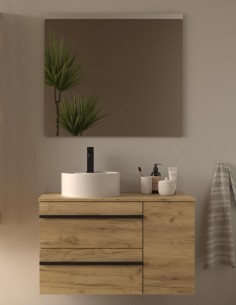 Conjunto 1 puerta + 2 cajones - BORN con tiradores negros de Salgar