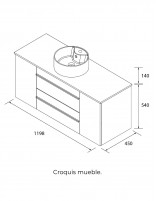 Conjunto puertas + cajones croquis