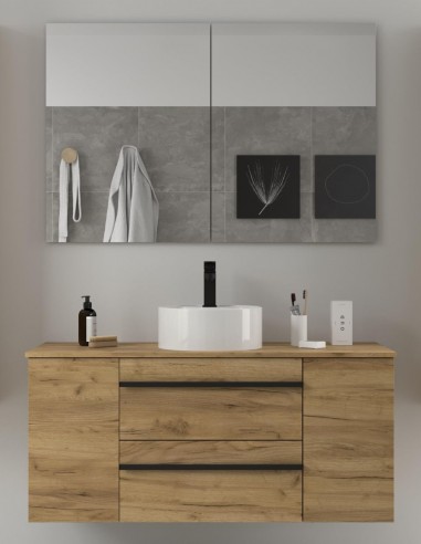 Conjunto puertas + cajones - BORN 120 cm. sobre encimera de Salgar