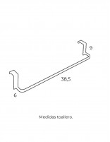 Medidas toallero mueble baño AC-343 de PyP