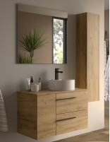 Conjunto 2 cajones + 1 puerta detalle izquierda