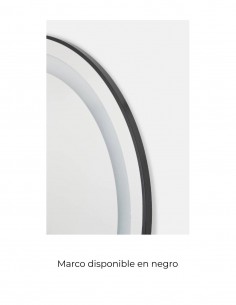 Espejo redondo con led negro - dorado VEGA de BathDecor 2