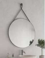 Espejo redondo con marco aluminio - VENTO de BathDecor
