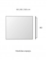 Croquis Espejo con cantos redondeados - LISO CR de BathDecor