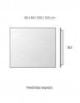 Croquis Espejo con cantos redondeados  AQUA de BathDecor