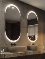 Espejo con arenado semicircular NICK de BathDecor