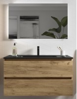 Mueble baño lavabo negro BEQUIA de Salgar