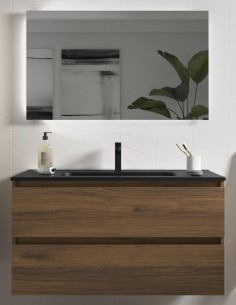 Mueble baño lavabo negro BEQUIA de Salgar 2