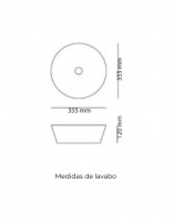 Croquis Lavabo fino blanco CONO de Probath