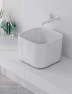 Lavabo fino blanco PRISMA 40 de Probath 2