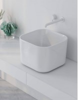 Detalle Lavabo fino blanco PRISMA 40 de Probath