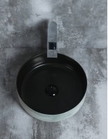 Detalle Lavabo fino CILIN VERDE/NEGRO de Probath