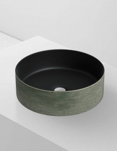 Lavabo fino CILIN VERDE/NEGRO de Probath