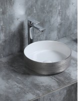 Detalle Lavabo fino CILIN PLATA de Probath