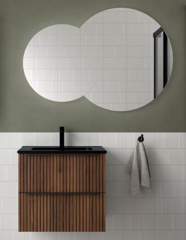 Conjunto Salgar Biba - 2 cajones con lavabo negro incluido