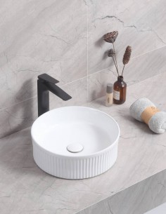 Lavabo fino CORINTIO BLANCO BRILLO de Probath 2