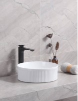 Detalle Lavabo fino CORINTIO BLANCO BRILLO de Probath